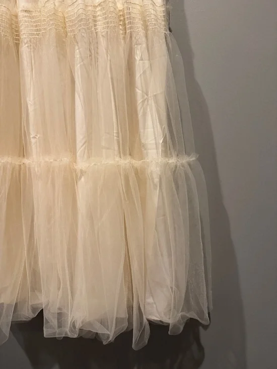 NWT Anthropologie Pinch Tiered Tulle  Overlay Skirt Sz L Ethereal Romantic Boho - Picture 10 of 16